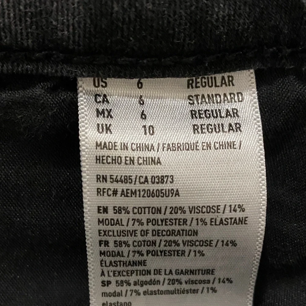 AE Women's Black Super Hi-Rise Jeggings - Picture 5 of 5